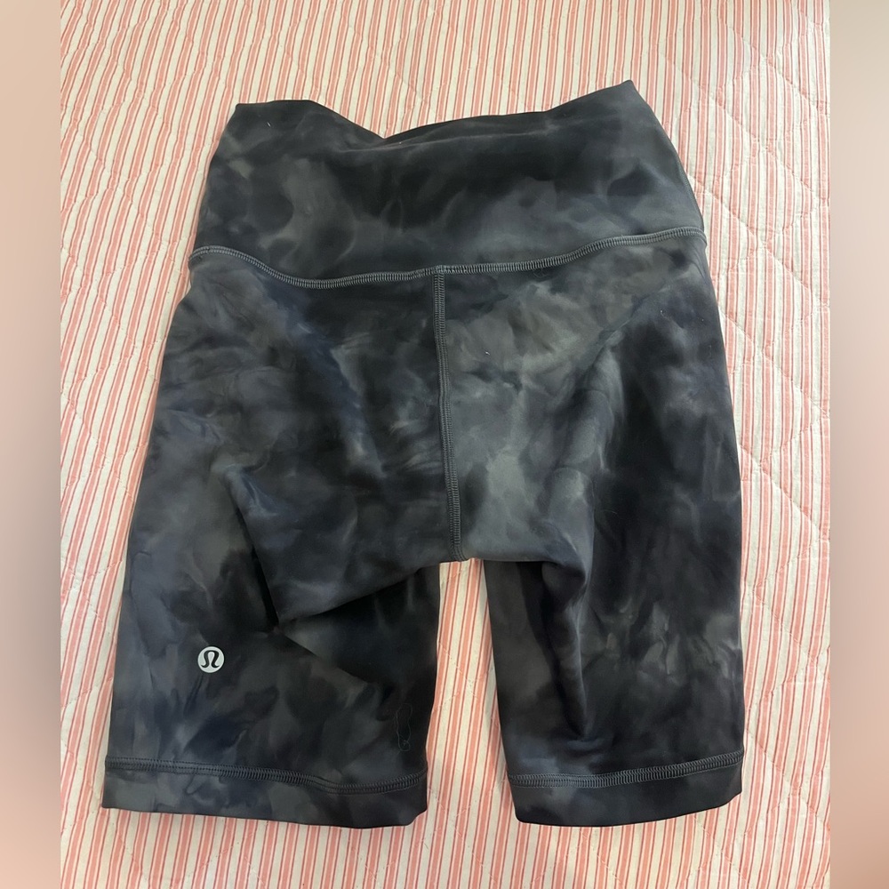 lululemon athletica Tie-Dye Black Bike Shorts